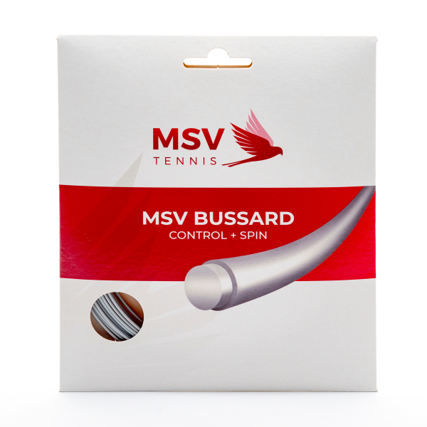 MSV Bussard Tennis String 12m/39ft 1,25mm/16L Silver